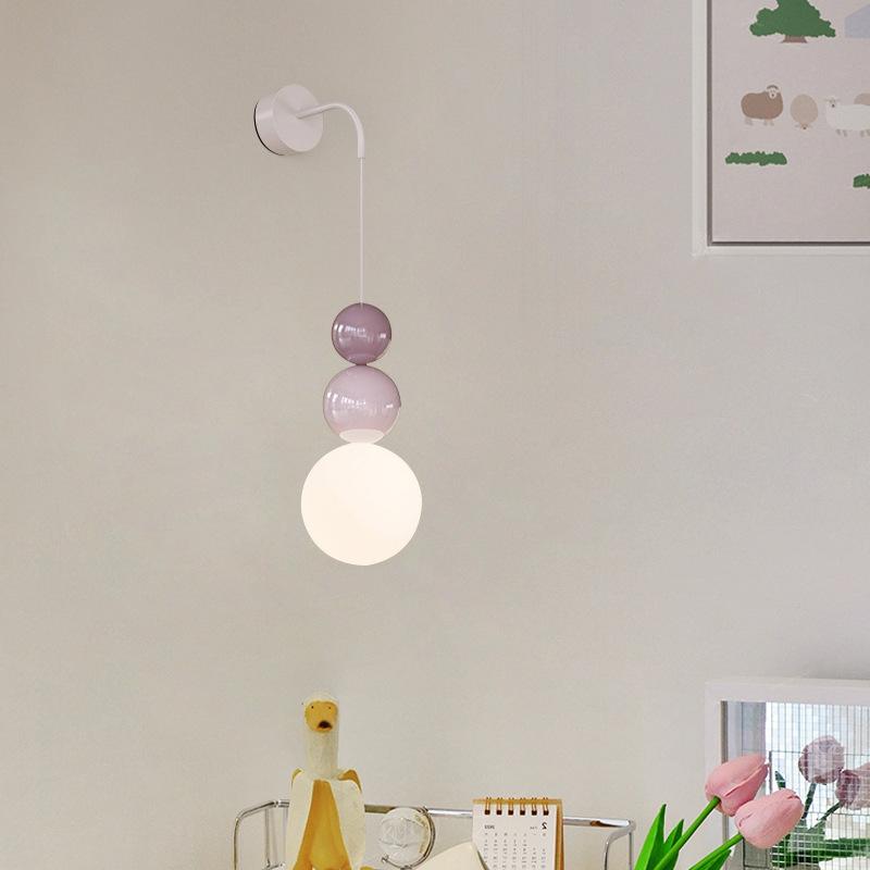 Nordic LED Wall Lamp Macaron Resin 2/3 Heads Lighting Fixtures Bedroom Living Room Study Room Indoor Decorative Luminaire Lustre