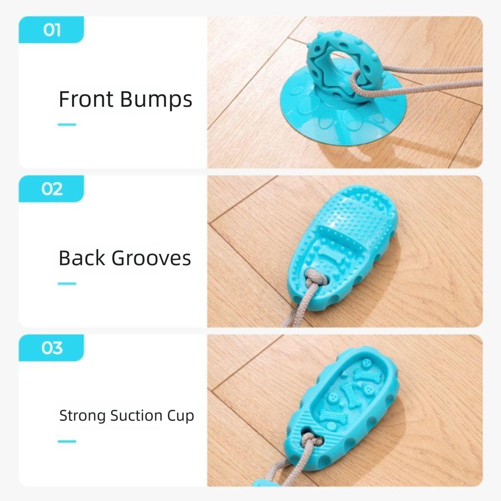 TPR Dog Suction Cup Slippers Toys Bite-Resistant Interactive Ball Pet Teeth Grinding Toy Elastic Dog Chew Toy Relieving Stuffy
