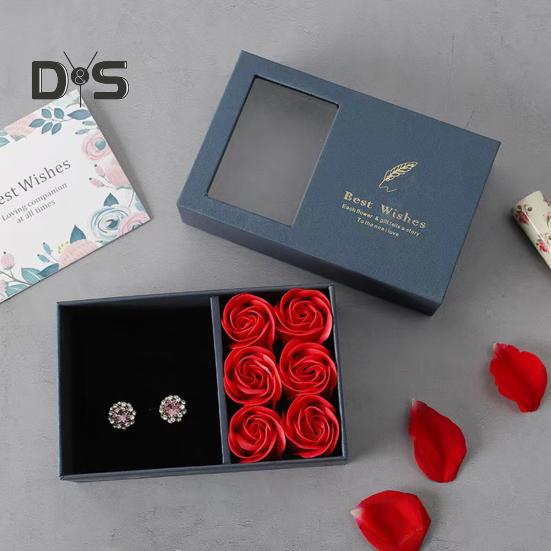 Eternal Roses Gaveeske Bevarte Blomster Smykkeskrin for kvinner Kone Mamma Bursdag Morsdag Valentinsdag Julegave