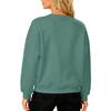 Women's Loose Comfortable Casual And Fashionable Round Neck Threaded Sleeves Solid Color Long Sleeved Sweatshirt