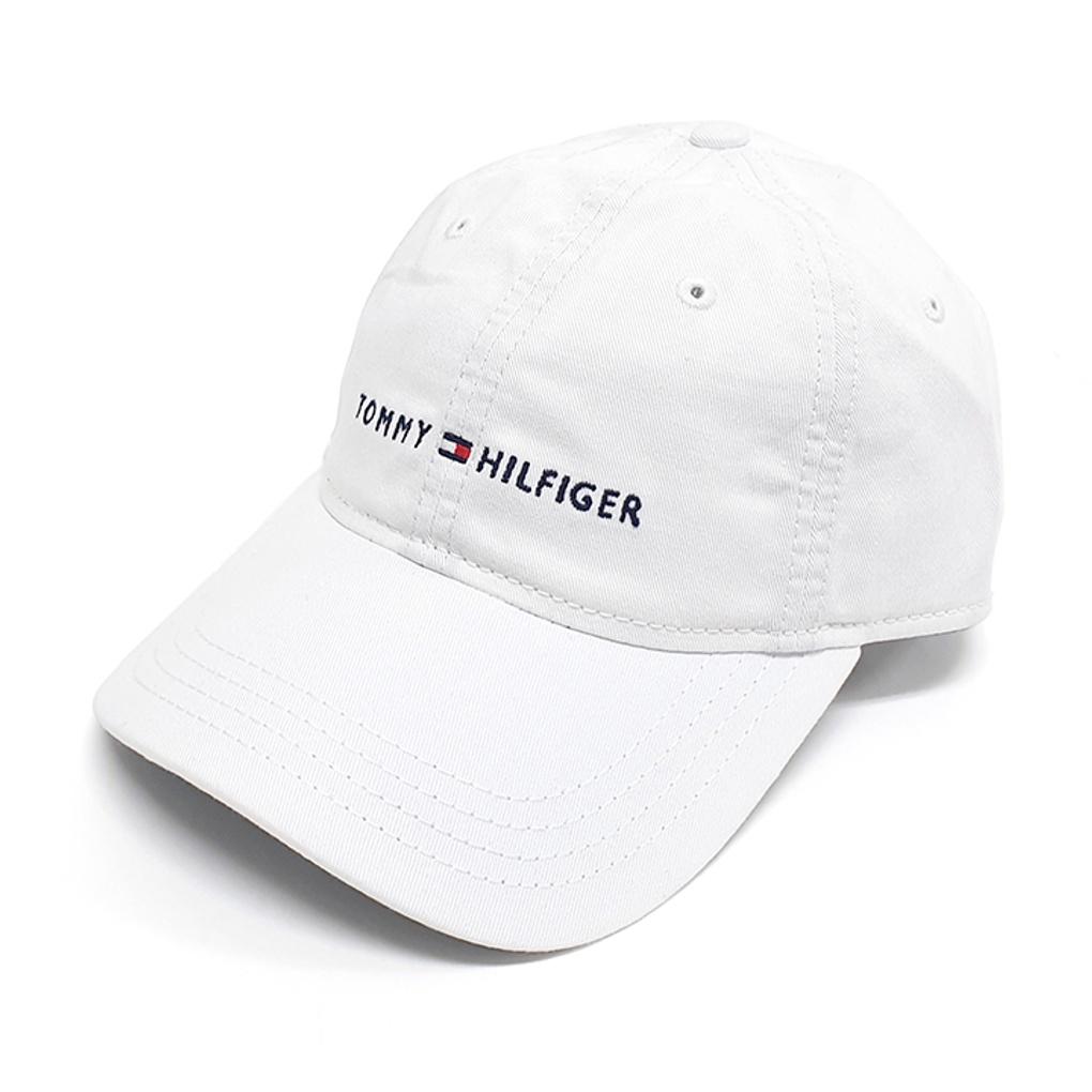 Tommy Hilfiger Logo Hat Camp Cap C817878600 100 White Baseball Cap Ball Cap TOMMY HILFIGER