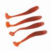50PCS 5cm Soft Plastic Fishing Lures T tail Grub Worm Baits Fish Tackle Accessory Red