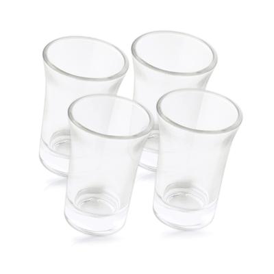 4pcs Shot Glasses with Heavy Base Set 50ml Whiskey Wine Glasses Clear Shatterproof Drinking Cup for Vodka Tequila Bar