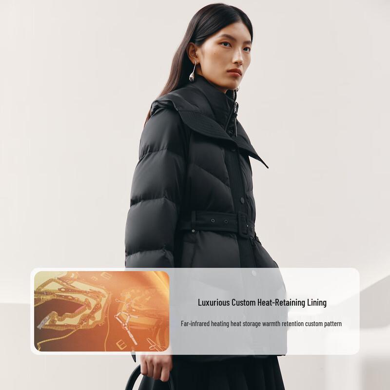 Women's Elegant Short 90% Goose Down Puffer Jacket