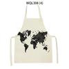 Tropical Plant Aprons for Women Men Sleeveless Kitchen Apron Letters Animal Pattern Pinafore Home Cooking Baking Cleaning Tools