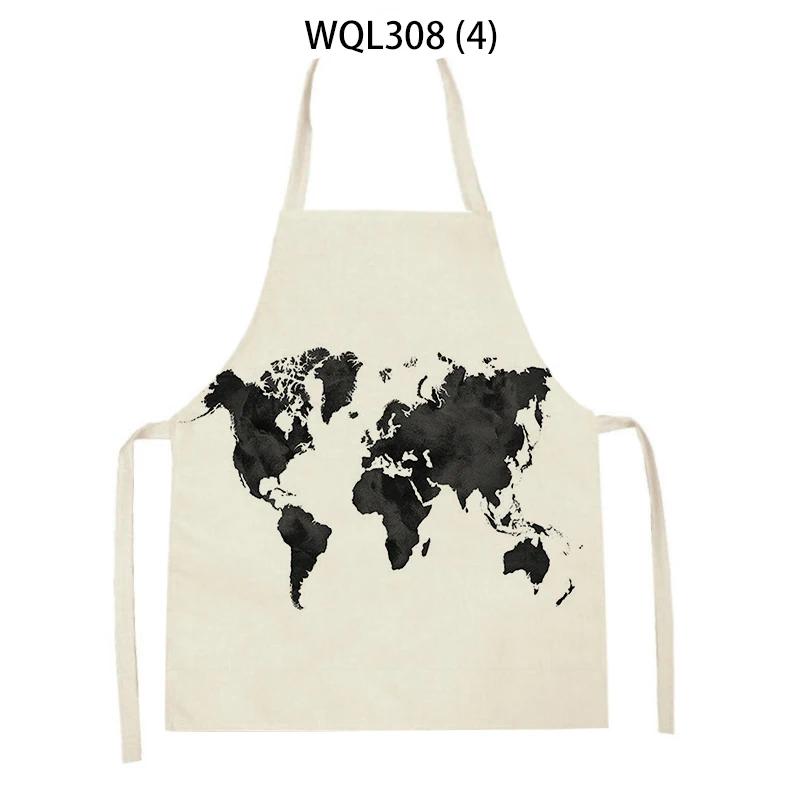 Tropical Plant Aprons for Women Men Sleeveless Kitchen Apron Letters Animal Pattern Pinafore Home Cooking Baking Cleaning Tools