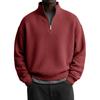 2025 EU Cross-border Men's Casual Half-Zip Hoodie | Autumn/Winter Waffle Knit Polo Shirt