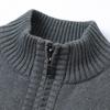 2025 Men's Autumn/Winter Plus Size Light Luxury Warm Down Knit Cardigan Sweater.