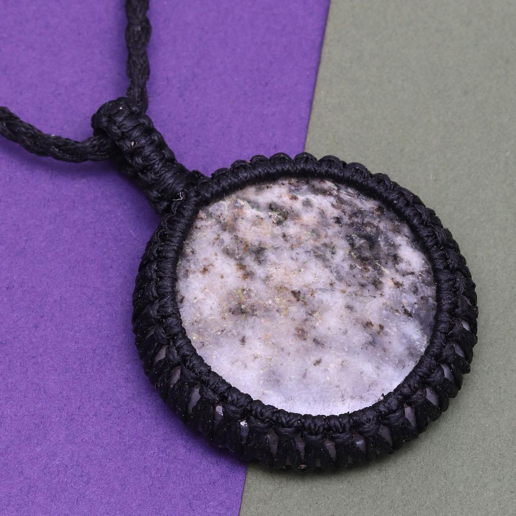 Jasper Macrame Handmade Necklace Gemstone Jewelry Thread 20-36''Ad Pendant