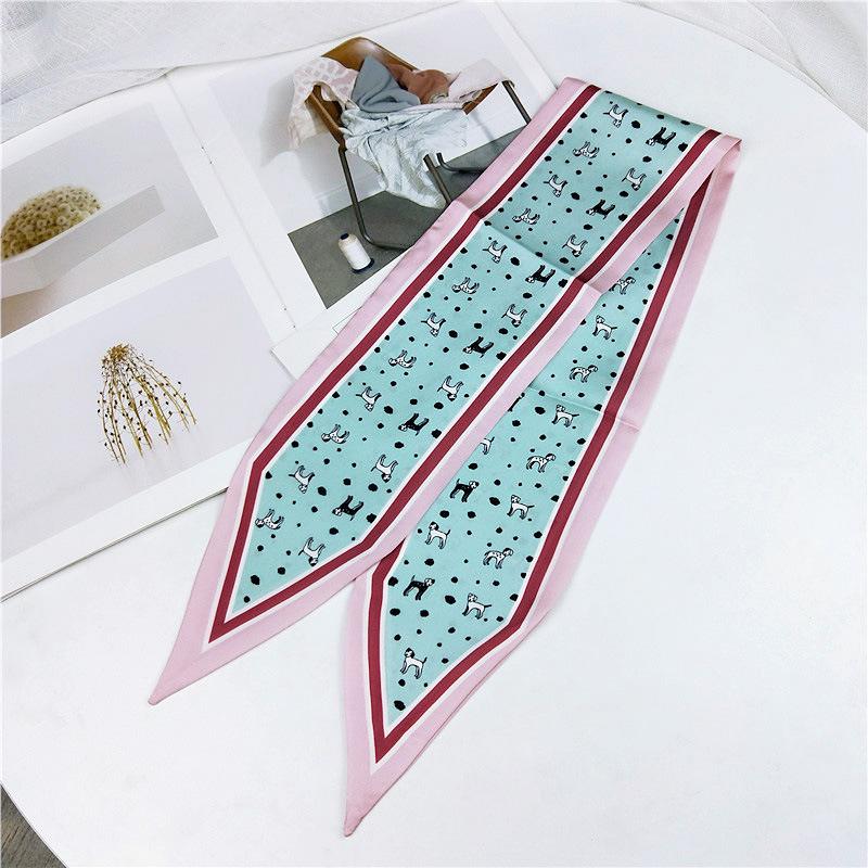 Doppelseitiger Spitzschal für Damen im Frühling und Herbst, dünnes und langes Band, Handgelenk-Taschengurt, vielseitiger dekorativer kleiner Schal