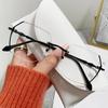 Unisex New Rimless Myopia Glasses Fashion High Definition Myopia Glasses Women'S Fashion Anti-Blue Light Glasses 0 To -4.0