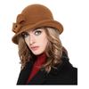Vintage Style Vintage Cloche Fedora Cap with Bow Decoration Female Bowler Hat  Female Fashion
