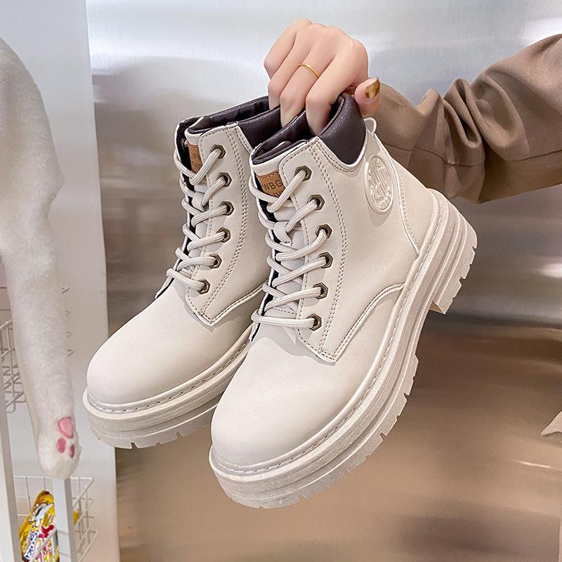 Dicke Sohle Arbeitsstiefel Damen Neue Herbst Leichte Hummel Kann Nicht Treten Stiefeletten