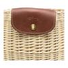 Longchamp Épure Embossed Logo Woven Straw And Leather Bucket Bag Women handbags Beige Brown 10161HCY016