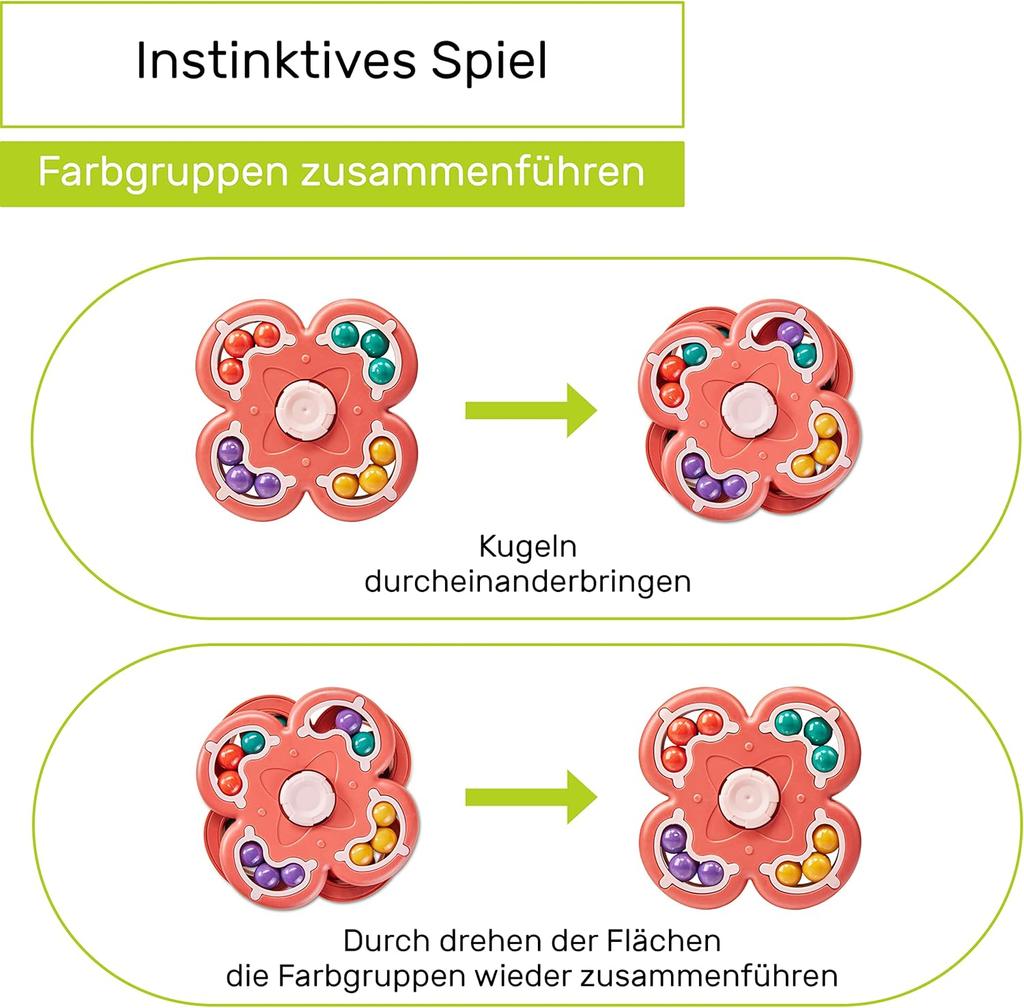 CUBIDI® Original Magic Bean - Flower, Pink, Exciting Puzzle Game for Children and Adults, Skill Game for Girls and Boys from 6 Years