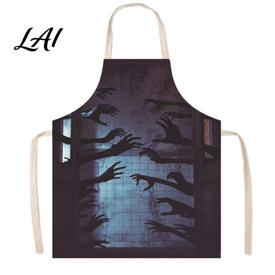 Spooky Kitchen Decor Halloween Butcher Apron with Realistic Blood Stain Washable Protective Work Apron Cosplay Devil Outfit Horror Costume Prop for