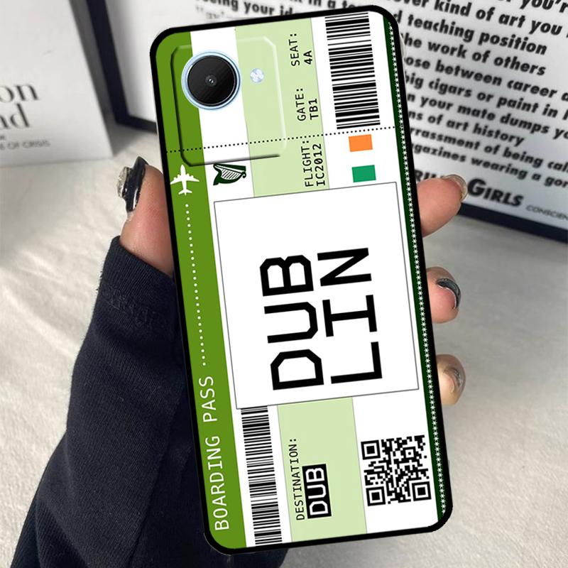 Boarding Pass Ticket For Realme 15 14 10 11 12 13 Pro Plus C65 C67 C71 C63 C61 C55 C51 C53 C75 GT6 GT7 Pro Case