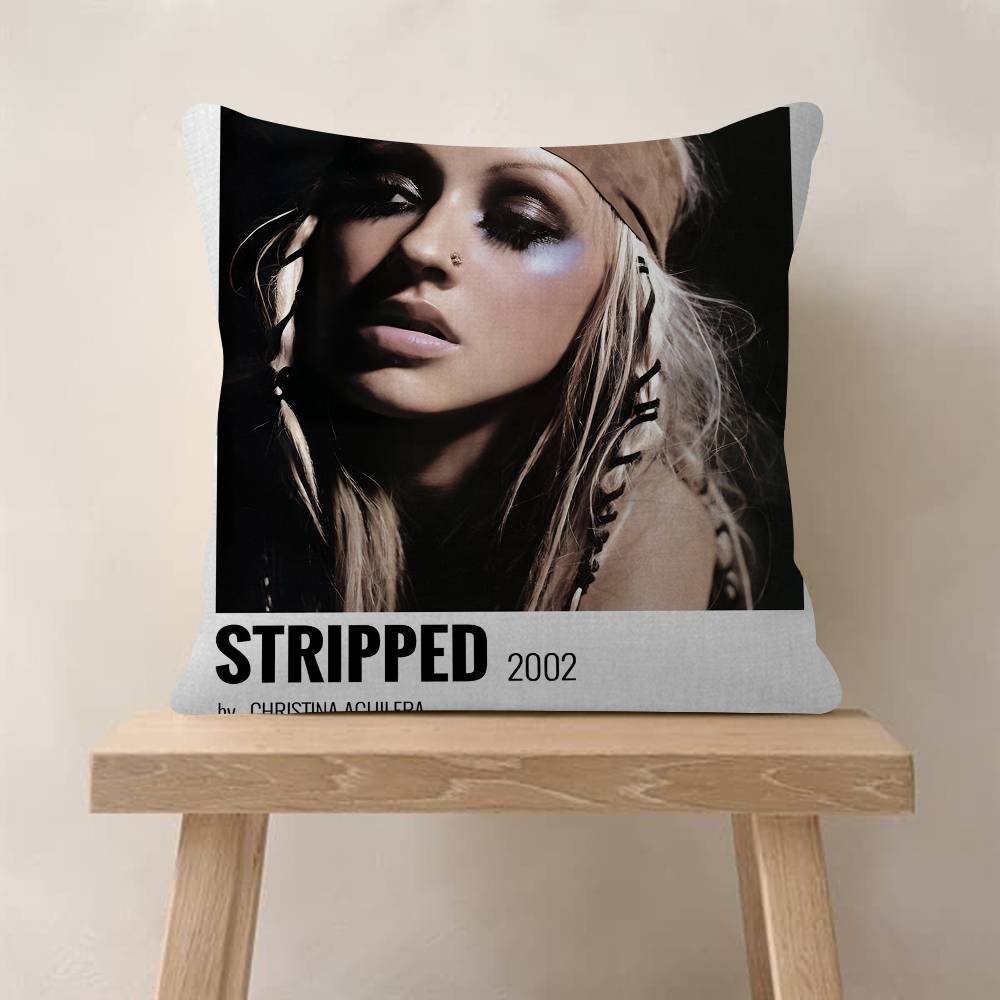 Christina Aguilera Singer Cushion Cover Inches Farmhouse Decor Home Throw Pillow Covers For Couch Decorations