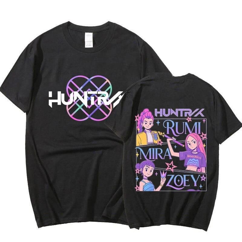 K-pop Demon Hunters Rumi Mira Zpey 2025 Film Graphic T-Shirt Men Women Harajuku High Quality Oversized Cotton T Shirt Streetwear