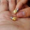 LATS Gold Silver Snail Studs Earrings for Women Men Dainty Ear Adornments Eye Catching Ear Ring Jewelry