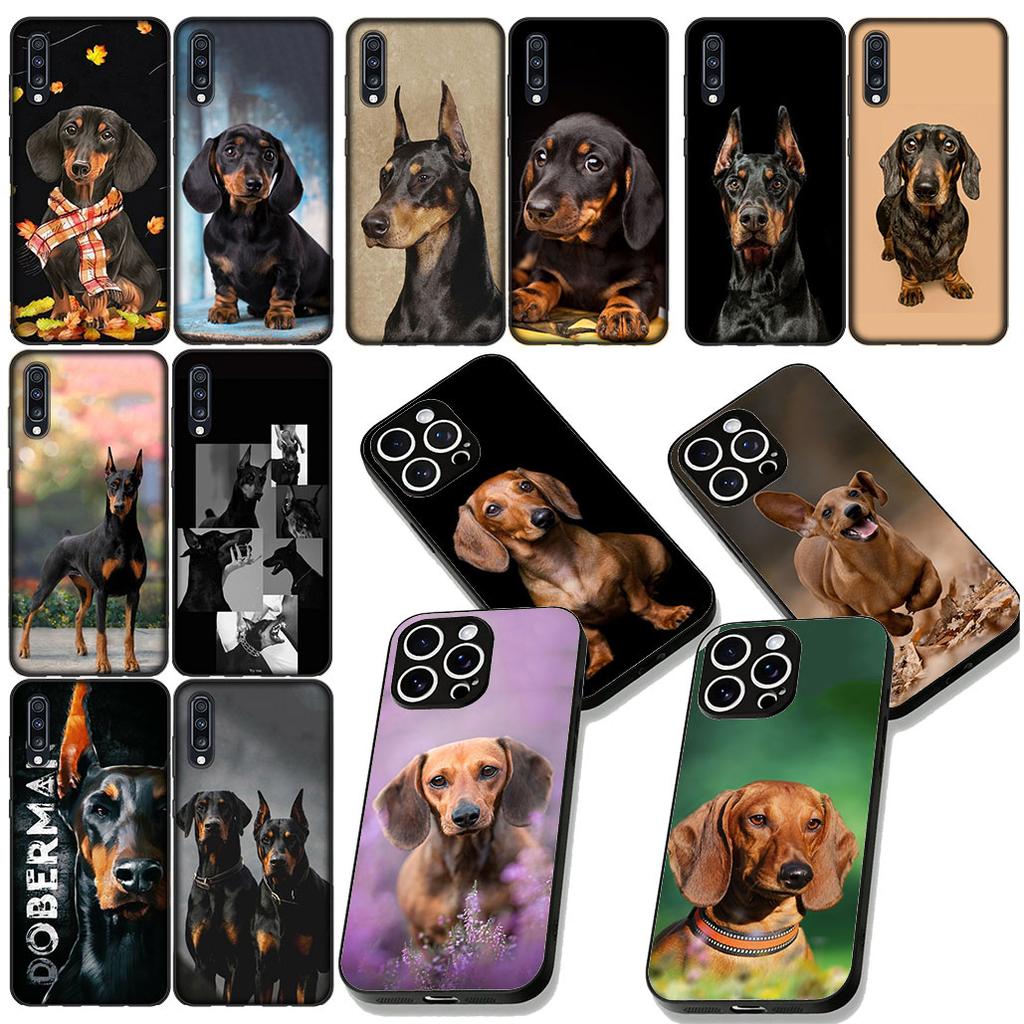 Dobermann Dackel Hund Handyhülle für Xiaomi Redmi Note 12 11 10 A3 Pro 10A 10C 12C Note12 5G Hülle Gehäuse