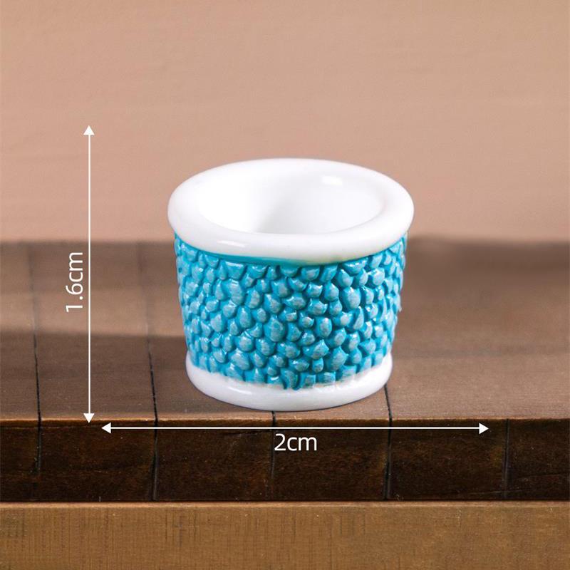 5PCS Cute Dollhouse Miniature Toy Colorful Patterned Vase Model Home DIY Decor Kids Play Toy Micro Landscape Ornaments Gifts