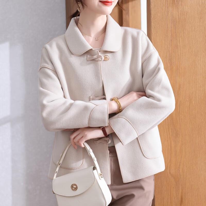 

XUEXI Women s New Chinese Style Lapel Double-Sided Coat 4XL