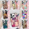 Vintage Patchwork Phone Case For iPhone 17 Air 15 16e 14 13 Pro Max Coque 12 11 Pro Max PLUS Cover