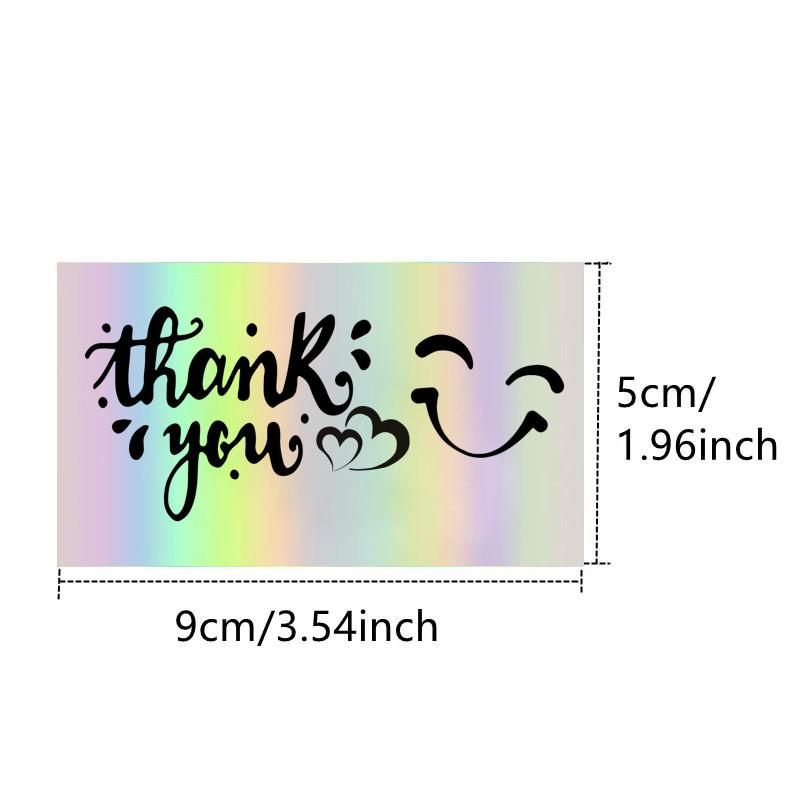 

50pcs Thank You Card for Supporting Business Package Decoration Gorgeous Thanks Business Card Laser Card Handmade
