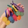 2025 Spring Summer New Colorful Ball Jelly Hair Ties, Cute Elastic Bands for Girls,  Sweet Versatile Hair Accessories for Kids