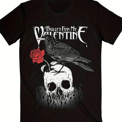 Bullet For My Valentine Raven Tričko 100% Bavlna Grafické Tričko s Krátkým Rukávem Unisex Muži Ženy Léto