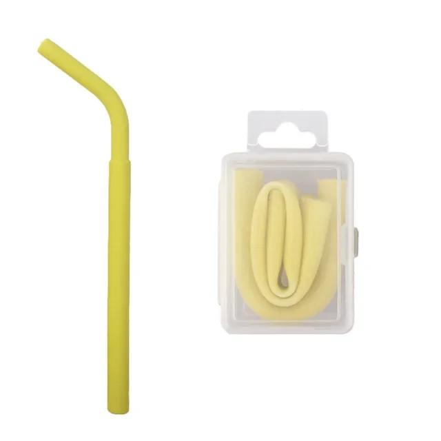 Collapsible Straw with Box Food Grade Folding Silicone Reusable Drinking Straw Eco Friendly Foldable Straw 1pcs