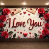 Romantic Decoration Sign Envelopes Floral Backdrop For Valentine Birthday Photo Booth