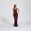 TK Women's 2026 Spring Slim Strappy Maxi Dress – Solid Color Hip-hugging Style