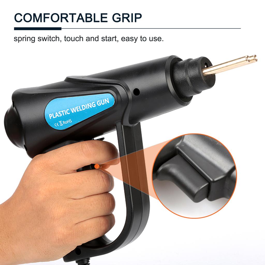 Plastic Welding Machine with Nail Gun for Automobile Bumper Repair and Plastic Crack Melt Welding Tool