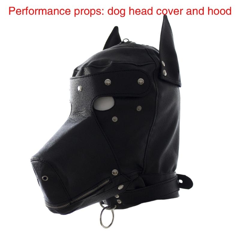 PU Hood Black Head Cover Role Play Mask Unknown Mystery Flirting Play