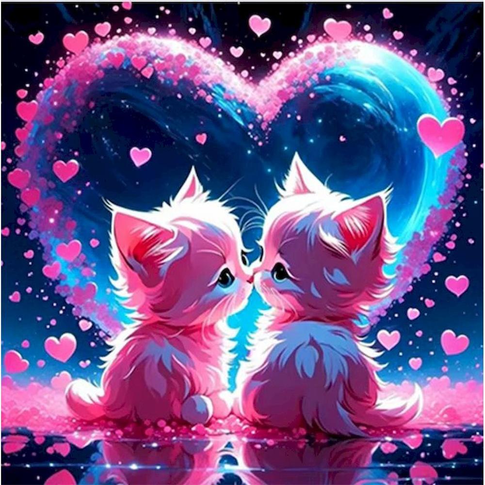 

Полный комплект алмазной живописи, аксессуары, кошки, животные, стразы, 5D алмазные картины, алмазное искусство, дрель, Diy Arts Craft Round 20x20cm