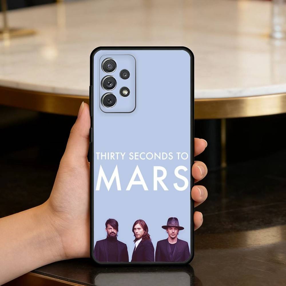 30 S-Seconds T-To M-Mars Phone Case For Samsung Galaxy A73,A72,A71,A70,A53,A52,A51,Soft Silicone Black Cover