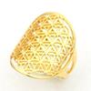 [World Accessories Carmelo] Flower of Life, Divine Geometry, Flower of Life, Sterling Silver 925 Ring, 18K (18)