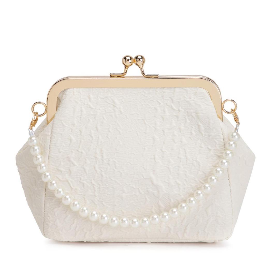 2024 Summer Pearl Beaded Shell Handbag - New Chinese-Style Crossbody Bag for Women