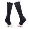 Zipper Compression Socks for Women and Men Over the Calf Knee High 15-20mmHg Open Toe Compression Stockings for Walking