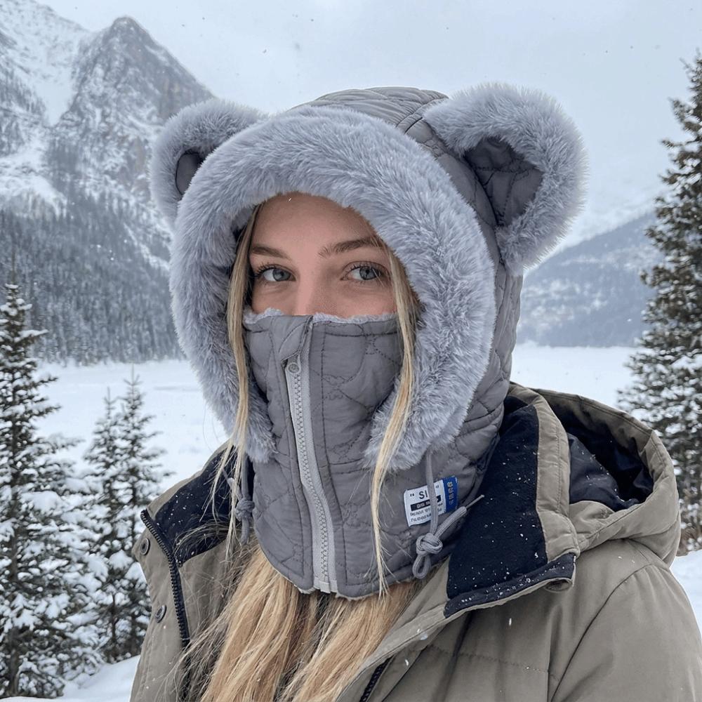 Windproof Winter Balaclava Hat Thick Ear Protection Hat Warm Winter Integrated Cap Winter