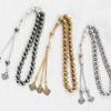 Meetvii Black Gold copper Color Hematite Stone Tasbih Beads Turkish Islamic Prayer Beads Arabic Style Bracelets