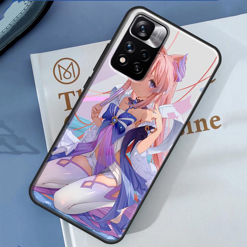 Genshin Impact Sangonomiya Kokomi Hülle Für Xiaomi Redmi 13C 10C 12C 14C Redmi Note 14 13 Pro 12 11 9 10 9S 10S 11S 12S Cover