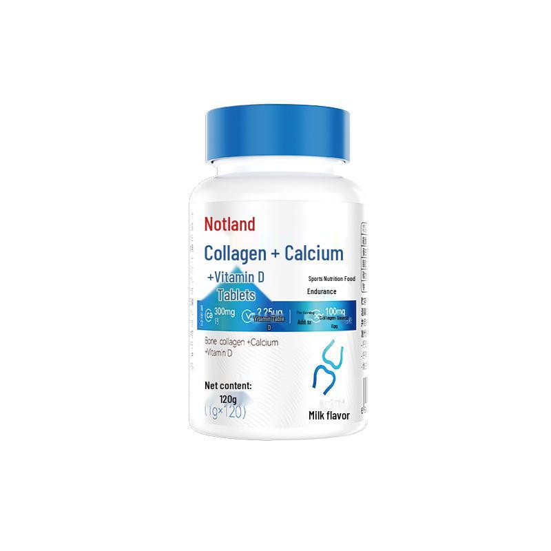 

Nott.Land Collagen Calcium Vitamin D Tablets for Bone Health - 120 Tablets for Teens, Adults, and Seniors