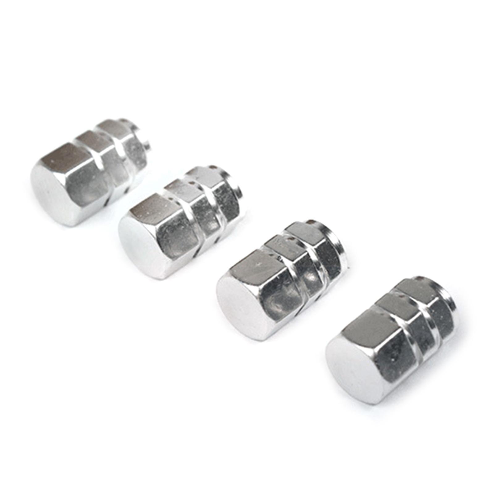 

4 шт. алюминиевых колпачков для вентилей колес автомобиля с резиновым уплотнителем, герметичные защитные колпачки для вентилей шин, комплект для шин транспортных средств