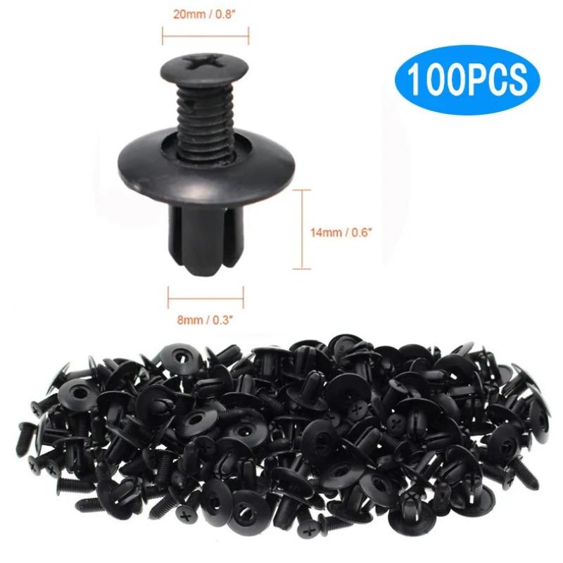 Car Buckle 8mm Hole Plastic Rivets Fixed Buckle Fastener Expansion Screw Auto Vehicle Door Trim Panel Retainer Fastener Clips