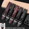 YRS Cowhide Watchband 21mm Genuine Leather Watch Strap For Swatch Yrs403 Yrs412 402g Curved End Men's Wrist Bracelet With Tools