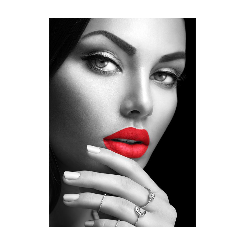 

Настенное искусство Печатный холст Фрески с красными губами для девочек Постеры с женской фигурой Картины Гостиная Дом Картинки Декорация Cuadros 20x30cm