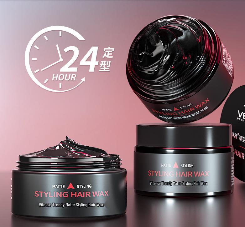 Vitess Fresh Scent Men's Hair Wax - Long-Lasting Hold Clay Pomade for Natural, Fluffy Styling